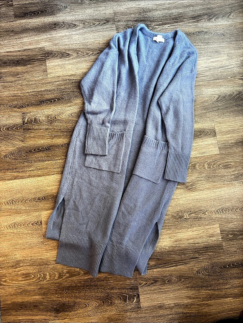 HM CozyChic Lite Long Cardigan Long Knit Cardigan in Purple
